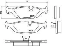Directo De Fábrica Juego de pastillas de freno BREMBO P06009