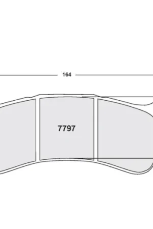 Pastillas de freno PFC 7797 08 25 mm delanteras Aston GT3/Audi R8 LM Última Versión